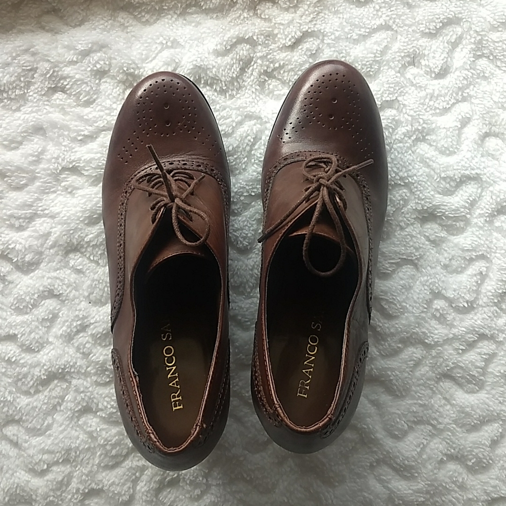 Franco Sarto heeled  tie up booties
